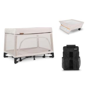 imageUPPAbaby Remi Playard Bundle Includes Remi Playard  Changing Station  Changing Station Organizer Travel Crib  Mesh Bassinet Storage Bag and Mattress Cover Included  Charlie Sand MlangeCharlie
