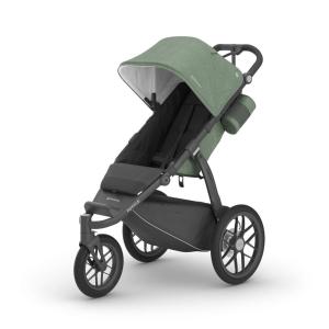 imageUPPAbaby Ridge Jogging StrollerDurable Performance Jogger with NeverFlat TiresBuilt for Walking Running HikingWater Bottle Holder ampamp Basket Cover IncludedGwen Green MlangeCarbon FrameGwen