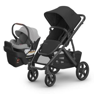 imageUPPAbaby Travel System  Vista V3 Stroller  Aria Lightweight Car Seat Combo  Toddler Seat Car Seat Base with Load Leg  Infant Insert Included  Savannah Pearl Grey Jacquard  Anthony GreyJakeAnthony
