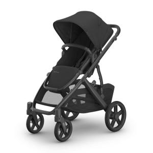 imageUPPAbaby Vista V3 Stroller  FullSize SingletoDouble Stroller System  Toddler Seat Bug Shield Rain Shield and Storage Bag Included  Greyson Charcoal MlangeCarbon FrameSaddle LeatherJake CharcoalCarbon FrameBlack Leather