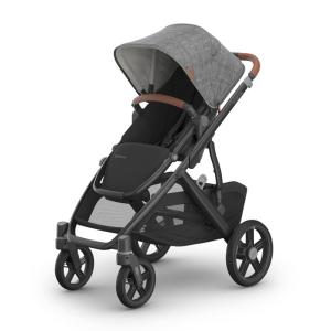 imageUPPAbaby Vista V3 Stroller  FullSize SingletoDouble Stroller System  Toddler Seat Bug Shield Rain Shield and Storage Bag Included  Greyson Charcoal MlangeCarbon FrameSaddle LeatherGreyson Charcoal MlangeCarbon FrameSaddle Leather