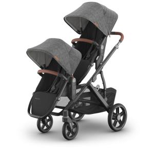 imageUPPAbaby Vista V3 Stroller  RumbleSeat V3  Convertible SingleToDouble Stroller System Toddler Seat RumbleSeat Accessory Adapters Included Greyson Charcoal MlangeCarbon FrameSaddle LeatherGreyson