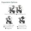 imageUPPAbaby RumbleSeat V2 Second Lower SeatCompatible with Vista V2 and Vista V3  Adapters Bumper Bar Bug Shield IncludedEmmett Green MlangeSilver FrameSaddle LeatherGregory Blue Mlange