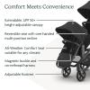 imageUPPAbaby RumbleSeat V3 Second Lower Seat  Compatible with Vista V2 and Vista V3  AllWeather Seat  Magnetic Buckle  Adapters Included  Declan Oat MlangeSilver FrameChestnut LeatherJake CharcoalCarbon FrameBlack Leather