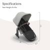 imageUPPAbaby RumbleSeat V3 Second Lower Seat  Compatible with Vista V2 and Vista V3  AllWeather Seat  Magnetic Buckle  Adapters Included  Declan Oat MlangeSilver FrameChestnut LeatherSavannah Pearl Gray JacquardCarbon FrameChestnut Leather