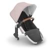 imageUPPAbaby RumbleSeat V2 Second Lower SeatCompatible with Vista V2 and Vista V3  Adapters Bumper Bar Bug Shield IncludedEmmett Green MlangeSilver FrameSaddle LeatherAlice Dusty Pink