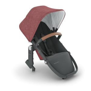 imageUPPAbaby RumbleSeat V2 Second Lower SeatCompatible with Vista V2 and Vista V3  Adapters Bumper Bar Bug Shield IncludedEmmett Green MlangeSilver FrameSaddle LeatherLucy Rosewood Mlange