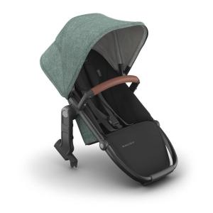 imageUPPAbaby RumbleSeat V3 Second Lower Seat  Compatible with Vista V2 and Vista V3  AllWeather Seat  Magnetic Buckle  Adapters Included  Declan Oat MlangeSilver FrameChestnut LeatherGwen Green MlangeCarbon FrameSaddle Leather