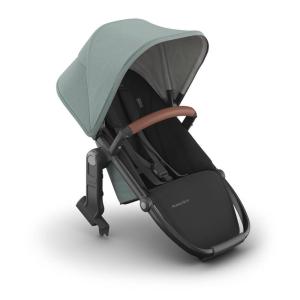 imageUPPAbaby RumbleSeat V3 Second Lower Seat  Compatible with Vista V2 and Vista V3  AllWeather Seat  Magnetic Buckle  Adapters Included  Declan Oat MlangeSilver FrameChestnut LeatherKenzi Mystic AquaCarbon FrameSaddle Leather