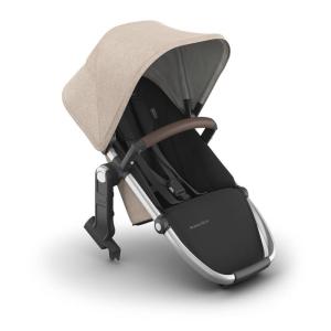 imageUPPAbaby RumbleSeat V3 Second Lower Seat  Compatible with Vista V2 and Vista V3  AllWeather Seat  Magnetic Buckle  Adapters Included  Declan Oat MlangeSilver FrameChestnut LeatherDeclan Oat MlangeSilver FrameChestnut Leather