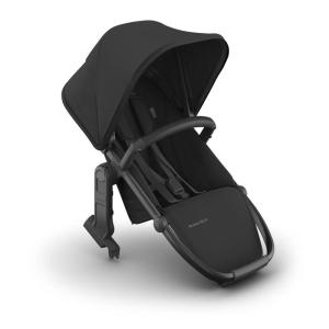 imageUPPAbaby RumbleSeat V3 Second Lower Seat  Compatible with Vista V2 and Vista V3  AllWeather Seat  Magnetic Buckle  Adapters Included  Declan Oat MlangeSilver FrameChestnut LeatherJake CharcoalCarbon FrameBlack Leather