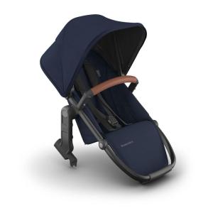 imageUPPAbaby RumbleSeat V3 Second Lower Seat  Compatible with Vista V2 and Vista V3  AllWeather Seat  Magnetic Buckle  Adapters Included  Declan Oat MlangeSilver FrameChestnut LeatherNoa NavyCarbon FrameSaddle Leather