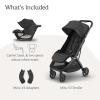 imageUPPAbaby Travel System Includes Minu V3 Stroller  Aria Lightweight Car Seat Combo  Adapters Car Seat Base  Infant Insert Included  Jake CharcoalJake