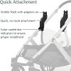imageUPPAbaby Upper Adapter for Vista Vista V2 and Vista V3 Strollers Compatible with Bassinet Toddler Seat Aria Mesa V2 or Mesa Max Infant Car Seats  Quick  Secure Attachment  1 SetUpper Adapter for Vista