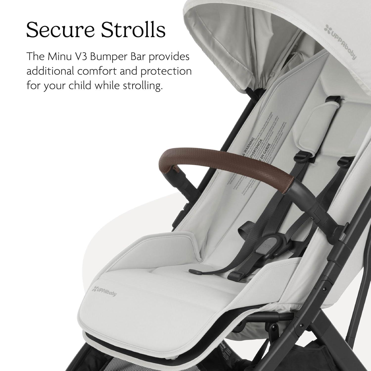 imageUPPAbaby Bumper Bar for Minu V3 Stroller  Quick Attachment  Folds with Stroller  ChestnutChestnut