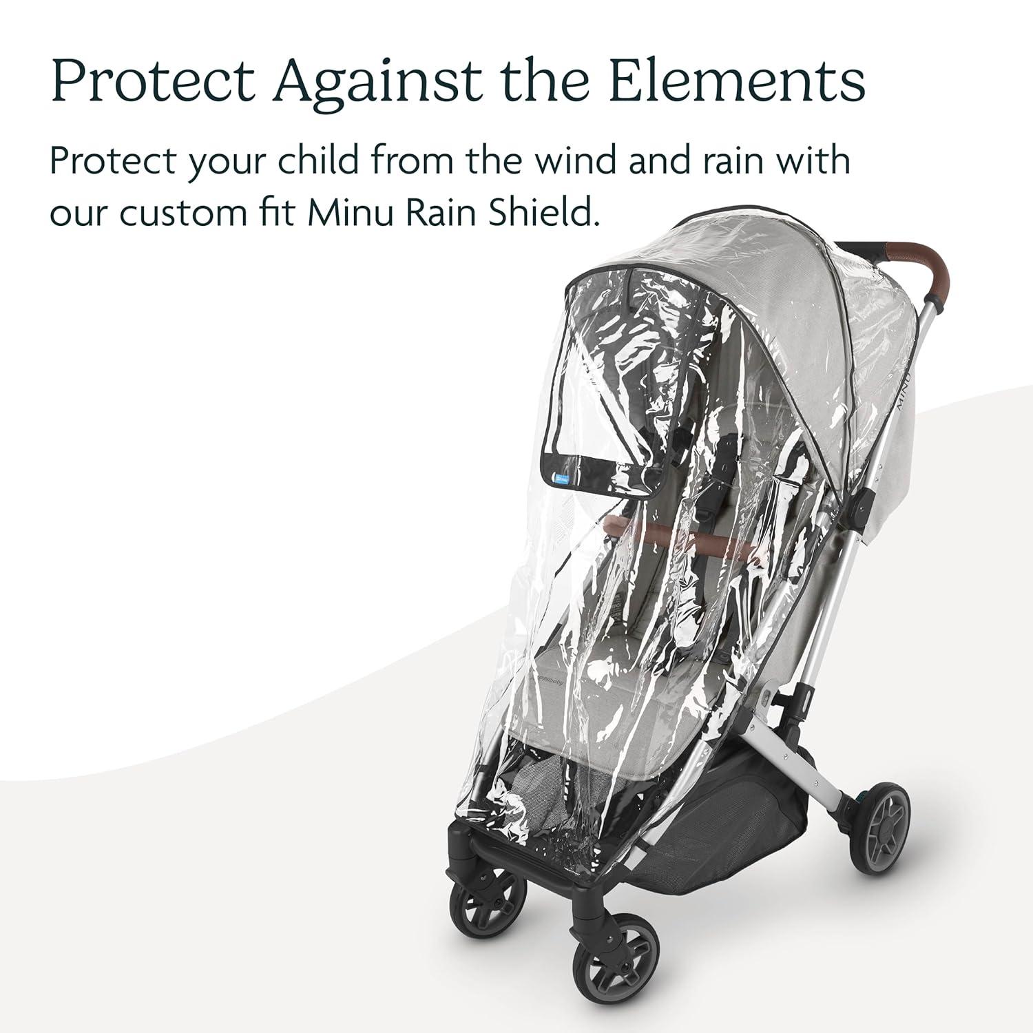 imageUPPAbaby Minu and Minu V2 Rain ShieldWaterproof and Windproof CoverageVentilated DesignQuick AttachmentEasy Access to Child1 Count Pack of 1