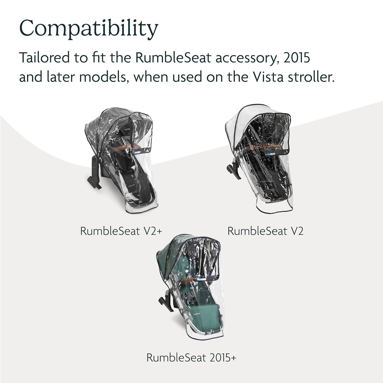 imageUPPAbaby RumbleSeat Rain Shield  Compatible with RumbleSeat models 20152019 V2 V2 and V3  Waterproof and Windproof Coverage  Ventilated Design  Quick Attachment  Easy Access to Child