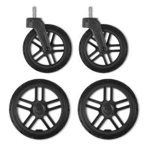 imageUPPAbaby AllTerrain Wheels for Vista Vista V2 and Vista V3 Stroller  Durable for Snow ampamp Cobblestones  Quick Attachment  Includes Four NeverFlat Wheels ampamp Storage Bag