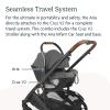 imageUPPAbaby Travel System Includes Cruz V2 Stroller  Aria Lightweight Car Seat Combo  Toddler Seat Rain Shield Storage Bag Car Seat Base  Infant Insert Included  Greyson Charcoal Mlange