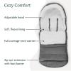 imageUPPAbaby CozyGanoosh 2in1 Seasonal Footmuff  Easily Attaches to UPPAbaby Strollers and RumbleSeat  Versatile UltraPlush ZipOut Liner for Cold Weather  Greyson Charcoal MlangeGreyson