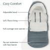 imageUPPAbaby CozyGanoosh 2in1 Seasonal Footmuff  Easily Attaches to UPPAbaby Strollers and RumbleSeat  Versatile UltraPlush ZipOut Liner for Cold Weather  Greyson Charcoal MlangeCallum
