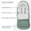imageUPPAbaby CozyGanoosh 2in1 Seasonal Footmuff  Easily Attaches to UPPAbaby Strollers and RumbleSeat  Versatile UltraPlush ZipOut Liner for Cold Weather  Greyson Charcoal MlangeGwen Green Mlange