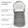 imageUPPAbaby CozyGanoosh 2in1 Seasonal Footmuff  Easily Attaches to UPPAbaby Strollers and RumbleSeat  Versatile UltraPlush ZipOut Liner for Cold Weather  Greyson Charcoal MlangeDeclan Oat Mlange