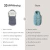 imageUPPAbaby CozyGanoosh 2in1 Seasonal Footmuff  Easily Attaches to UPPAbaby Strollers  RumbleSeat  Versatile UltraPlush ZipOut Liner for Cold Weather  Owen Mocha MlangeJulian Dusty Blue Mlange