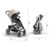 imageUPPAbaby Cruz V3 Stroller  Aria Lightweight Car Seat Travel System Combo  Toddler Seat Bumper Bar Bug and Rain Shields Car Seat Base and Infant Insert Included  Declan Oat Mlange