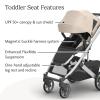 imageUPPAbaby Cruz V3 Stroller  from Birth  Car Seat Compatible  FullSize Reversible Seat  Infant Insert Bug and Rain Shields Included  Julian Dusty Blue MlangeCarbon FrameChestnut LeatherDeclan Oat Mlange