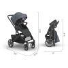 imageUPPAbaby Cruz V3 Stroller  from Birth  Car Seat Compatible  FullSize Reversible Seat  Infant Insert Bug and Rain Shields Included  Julian Dusty Blue MlangeCarbon FrameChestnut LeatherJulian Dusty Blue Mlange