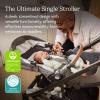 imageUPPAbaby Cruz V3 Stroller  from Birth  Car Seat Compatible  FullSize Reversible Seat  Infant Insert Bug and Rain Shields Included  Julian Dusty Blue MlangeCarbon FrameChestnut LeatherGreyson Charcoal Mlange