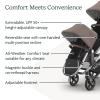 imageUPPAbaby RumbleSeat V3 Second Lower Seat  Compatible with Vista V2 and Vista V3  AllWeather Seat  Magnetic Buckle  Adapters Included Evelyn Meadow GreenTheo Dark TaupeSilver FrameChestnut Leather