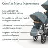 imageUPPAbaby RumbleSeat V3 Second Lower Seat  Compatible with Vista V2 and Vista V3  AllWeather Seat  Magnetic Buckle  Adapters Included Evelyn Meadow GreenCallum Stone BlueSilver FrameSand Leather