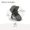 imageUPPAbaby RumbleSeat V3 Second Lower Seat  Compatible with Vista V2 and Vista V3  AllWeather Seat  Magnetic Buckle  Adapters Included Evelyn Meadow GreenEvelyn Meadow Green
