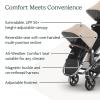 imageUPPAbaby RumbleSeat V3 Second Lower Seat  Compatible with Vista V2 and Vista V3  AllWeather Seat  Magnetic Buckle  Adapters Included Evelyn Meadow GreenDeclan Oat MlangeSilver FrameChestnut Leather