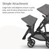 imageUPPAbaby RumbleSeat V3 Second Lower Seat  Compatible with Vista V2 and Vista V3  AllWeather Seat  Magnetic Buckle  Adapters Included Evelyn Meadow GreenOwen Mocha Mlange