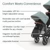 imageUPPAbaby RumbleSeat V3 Second Lower Seat  Compatible with Vista V2 and Vista V3  AllWeather Seat  Magnetic Buckle  Adapters Included Evelyn Meadow GreenKenzi Mystic AquaCarbon FrameSaddle Leather
