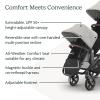imageUPPAbaby RumbleSeat V3 Second Lower Seat  Compatible with Vista V2 and Vista V3  AllWeather Seat  Magnetic Buckle  Adapters Included Evelyn Meadow GreenSavannah Pearl Gray JacquardCarbon FrameChestnut Leather