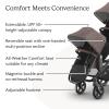 imageUPPAbaby RumbleSeat V3 Second Lower Seat  Compatible with Vista V2 and Vista V3  AllWeather Seat  Magnetic Buckle  Adapters Included Evelyn Meadow GreenOwen Mocha Mlange