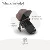 imageUPPAbaby RumbleSeat V3 Second Lower Seat  Compatible with Vista V2 and Vista V3  AllWeather Seat  Magnetic Buckle  Adapters Included Evelyn Meadow GreenOwen Mocha Mlange