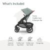 imageUPPAbaby Vista V3 Stroller  FullSize SingletoDouble Stroller System  Toddler Seat Bug Shield Rain Shield and Storage Bag Included  Owen Mocha MlangeCarbon FrameChestnut LeatherKenzi Mystic Aqua