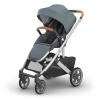 imageUPPAbaby Cruz V3 Stroller  from Birth  Car Seat Compatible  FullSize Reversible Seat  Infant Insert Bug and Rain Shields Included  Julian Dusty Blue MlangeCarbon FrameChestnut LeatherCallum Stone Blue
