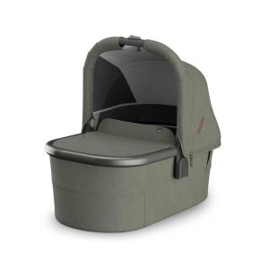 imageUPPAbaby Bassinet V3  Compatible with Vista Cruz Ridge Strollers  Overnight Sleep Solution  Mattress Sheet and Bug Shield Included  Owen Mocha MlangeEvelyn Meadow Green