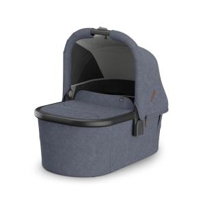 imageUPPAbaby Bassinet V3  Compatible with Vista Cruz Ridge Strollers  Overnight Sleep Solution  Mattress Sheet and Bug Shield Included  Owen Mocha MlangeJulian Dusty Blue Mlange