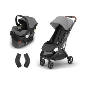 imageUPPAbaby Minu V3 Stroller  Mesa V3 Infant Car Seat Travel System Combo  Adapters Car Seat Base  Infant Insert Included  Greyson Charcoal MlangeGreyson Charcoal Mlange