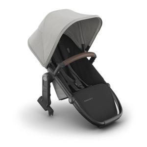 imageUPPAbaby RumbleSeat V3 Second Lower Seat  Compatible with Vista V2 and Vista V3  AllWeather Seat  Magnetic Buckle  Adapters Included Evelyn Meadow GreenSavannah Pearl Gray JacquardCarbon FrameChestnut Leather