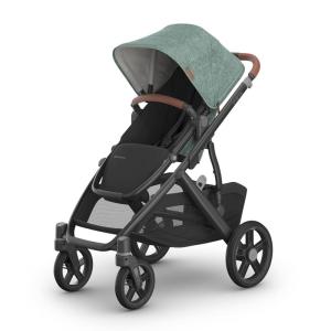 imageUPPAbaby Vista V3 Stroller  FullSize SingletoDouble Stroller System  Toddler Seat Bug Shield Rain Shield and Storage Bag Included  Owen Mocha MlangeCarbon FrameChestnut LeatherGwen Green Mlange