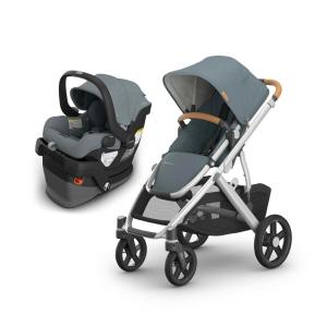 imageUPPAbaby Vista V3 Stroller  Mesa V3 Car Seat Travel System Combo  Toddler Seat Bumper Bar Bug and Rain Shields Car Seat Base and Infant Insert Included  Callum Stone BlueCallum Stone Blue