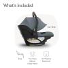 imageUPPAbaby Aria V2 Lightweight Infant Car Seat  Just Under 6 lbs  Base with Load Leg  Infant Insert  AllWeather FootCover Included  Direct Stroller Attachment  Greyson Charcoal MlangeCallum Stone Blue